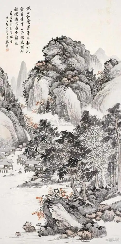 杨逸,字东山,号鲁石,晚号无间,无闷,又号盥雪翁,清末民初海派山水画家