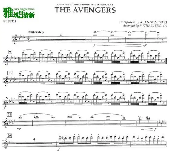 复仇者联盟theavengers交响管乐谱