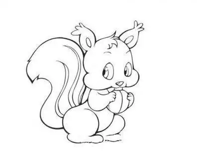松鼠拟人简笔画