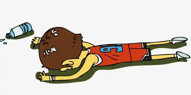 手绘/卡通 卡通元素 > 累趴的运动员 收藏 [声明] 觅元素所有素材为