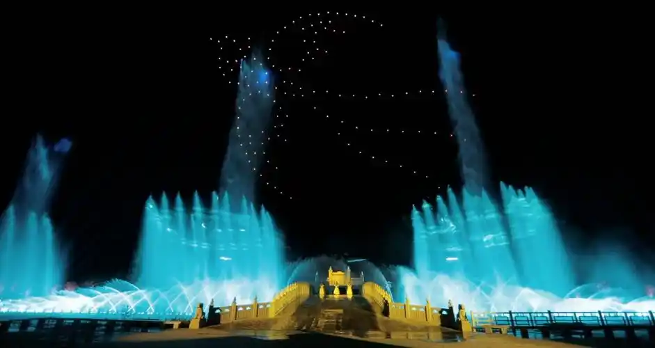 济宁市尼山圣境夜景