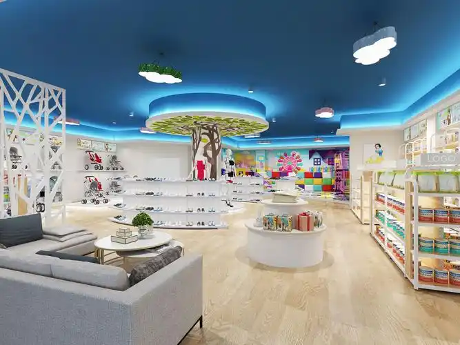 母婴店装修设计效果图母婴店装修样板间图片二层190平米