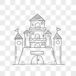 碉堡简笔画图片素材