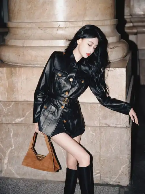 孙怡米兰的三种风格##孙怡酷飒风