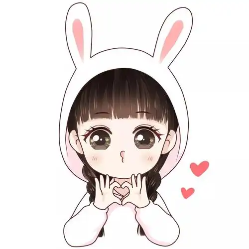 呆萌小兔子一对_卡通情侣头像图片_扣扣居