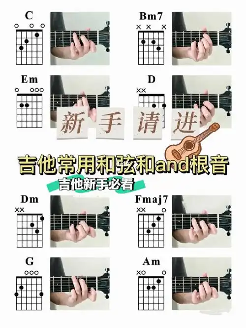 吉他新手必看和弦按法干货知识/一看就会