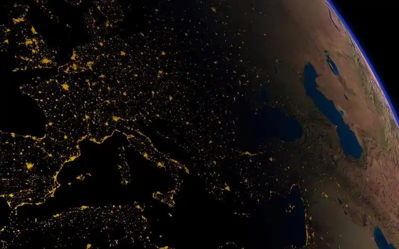 night,city lights,space,europe,壁纸,高清壁纸灯火,地点,空间,地球