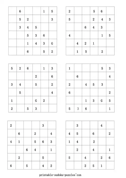 高清六宫格数独中级180题
