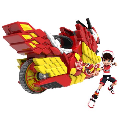 灵动创想魔幻陀螺5代摩托车玩具旋风风轮发光正版陀螺