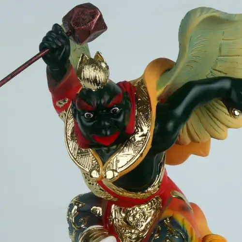 雷公雷震子佛像踏云雷神道教神像玻璃钢工艺品家居风水摆件