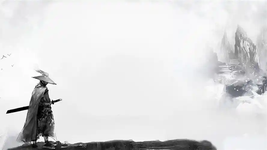 武侠水墨中国风高清背景2张