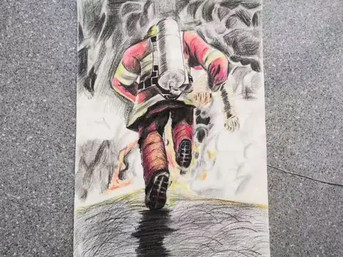 快来围观我是小小消防员绘画作文作品新鲜出炉