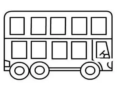 运输车简笔画双层运输车简笔画