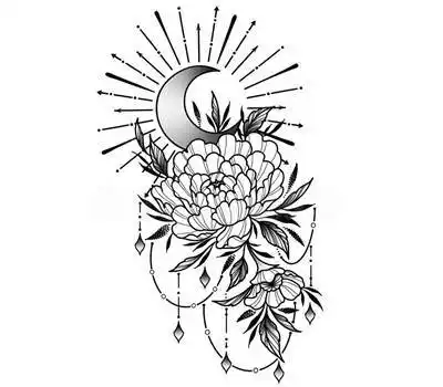 30张欧美月亮纹身手稿