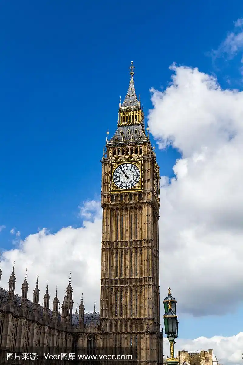 英国伦敦的大本钟.这是伦敦著名的地标,被称为大本钟的钟楼.