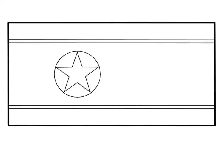 朝鲜国旗简笔画