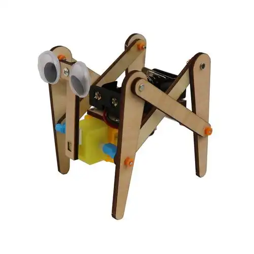 diy手工科技小制作四足爬行机器人拼装玩具材料包steam儿童学发明