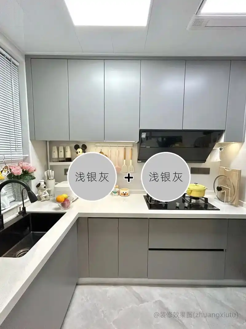橱柜柜门颜色搭配效果图大全,厨房橱柜设计.想要厨房好看,橱柜 - 抖音