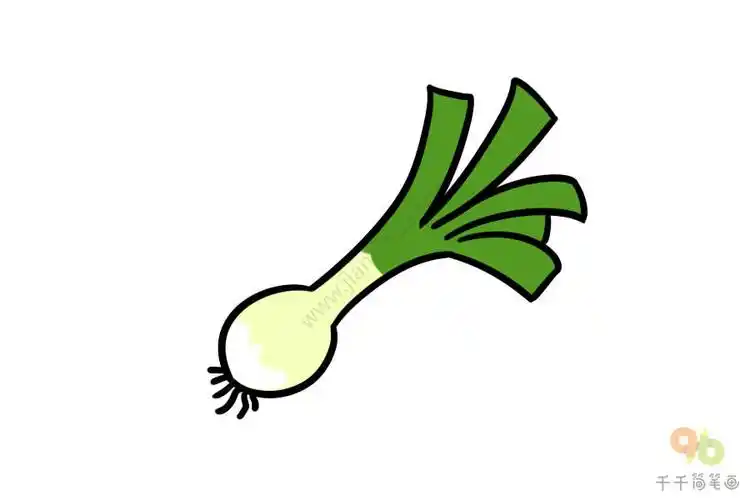儿童画大葱简笔画