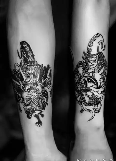 黑白无常纹身
