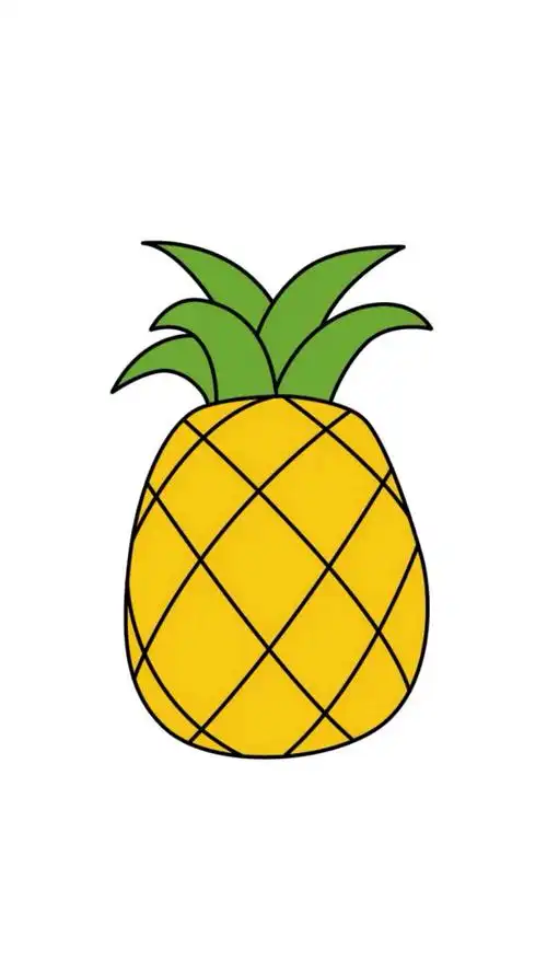 简笔画教程#教宝宝画菠萝简笔画