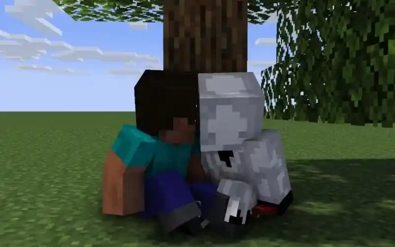 【我的世界动画】当herobrine和303轻吻.