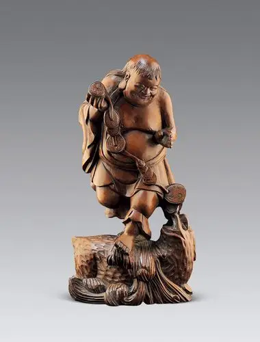 151 清代 黄杨木刘海戏金蟾