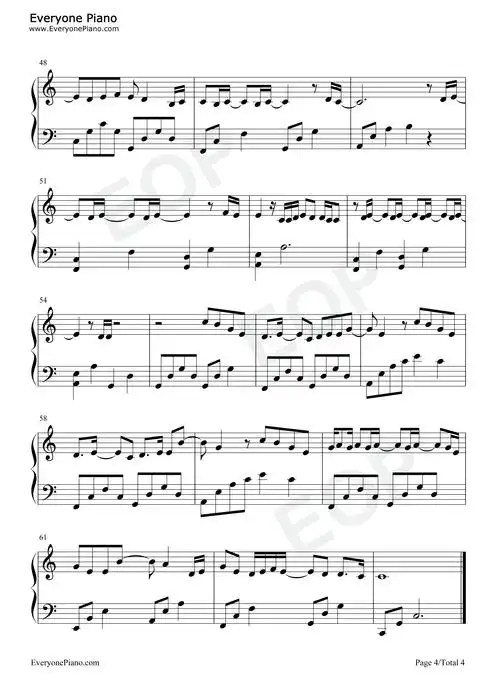 星星失眠-星星藏进星夜还有人没睡眠-抖音热歌五线谱预览4