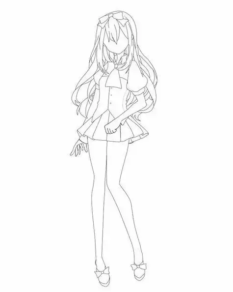 手绘 素描 线稿 7681024 竖版 竖屏动漫 简笔画 卡通 漫画 手绘 头像