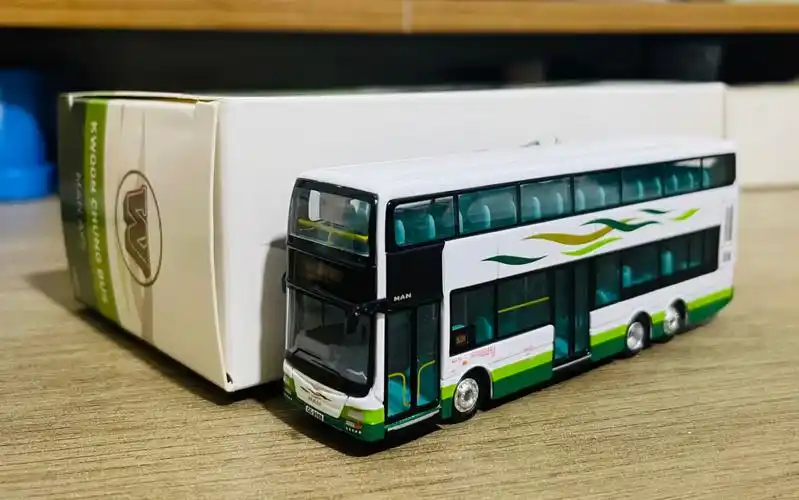 1:120 德国猛狮man a95 香港冠忠双层巴士模型(细节真棒)