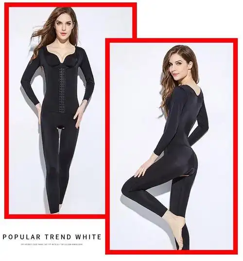 抒涵婼雅秋季长裤长裤连体塑身衣开档式收腹提臀收腰塑身衣燃脂 开档