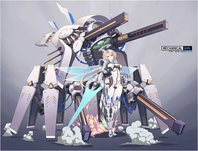 二次元立绘机械少女附过程