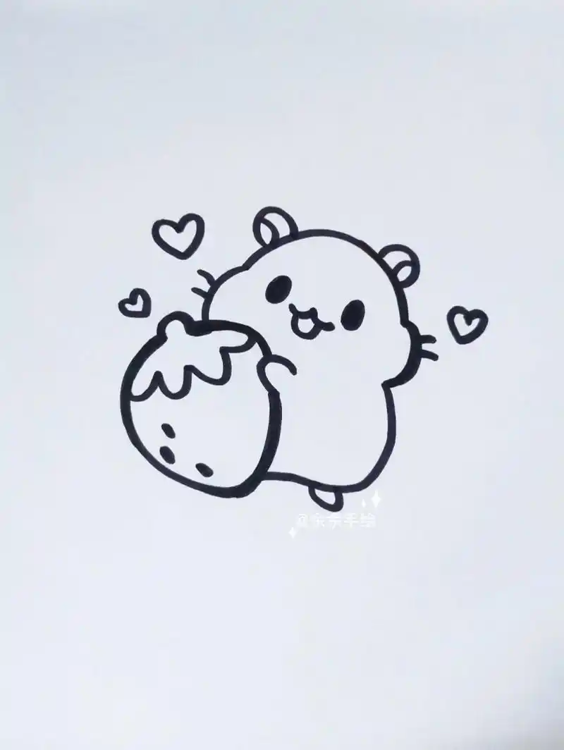 【简笔画06】小仓鼠简笔画步骤图|手帐素材 家里养的最没存在感的就是
