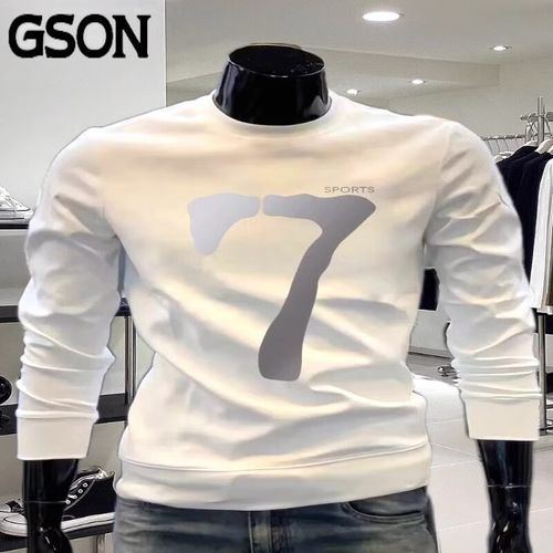 gson森马旗下卫衣男春秋款长袖t恤潮牌圆领运动套装logo款青少年衣服