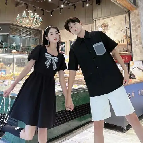 情侣装套装两件套一衣一裙