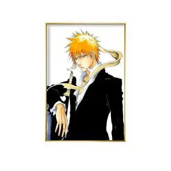 男生卧室海报动漫死神bleach挂画床头装饰画黑崎一护十三番队壁画 k01