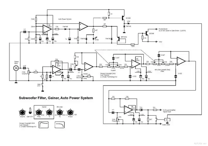 有低音炮前级原理图,觅其清晰的图纸或pcb