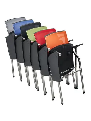 培训椅带写字板折叠会议椅学生桌椅一体会议室椅带桌板培训椅子