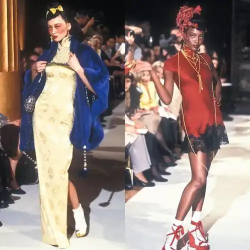 1997年海盗爷执掌的dior秀场诠释了不同的东方美旗袍美炸