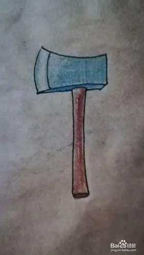 斧头劈树简笔画