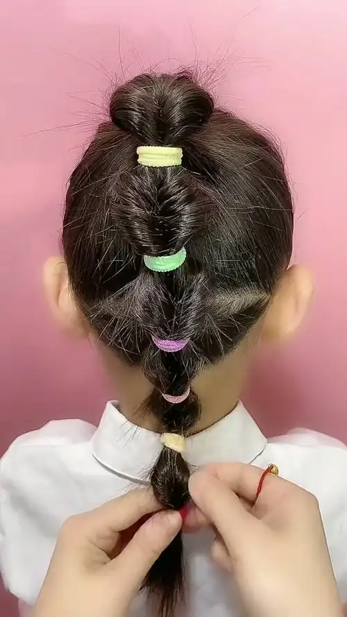 简单花式儿童高马尾