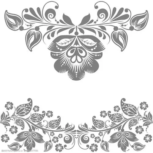 植物花纹花边矢量图片