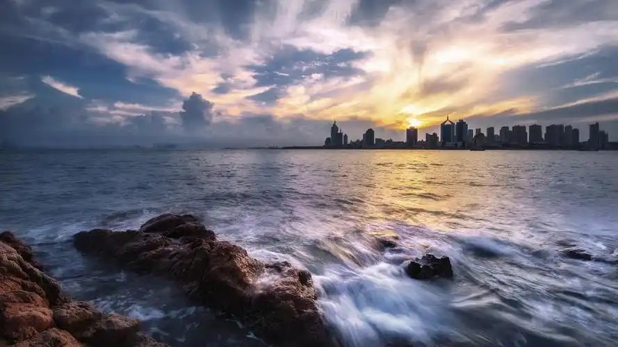 海边礁石岩石自然风景