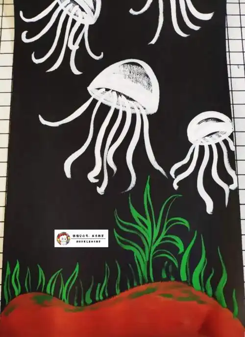 美术教案61创意美术椰树和海星