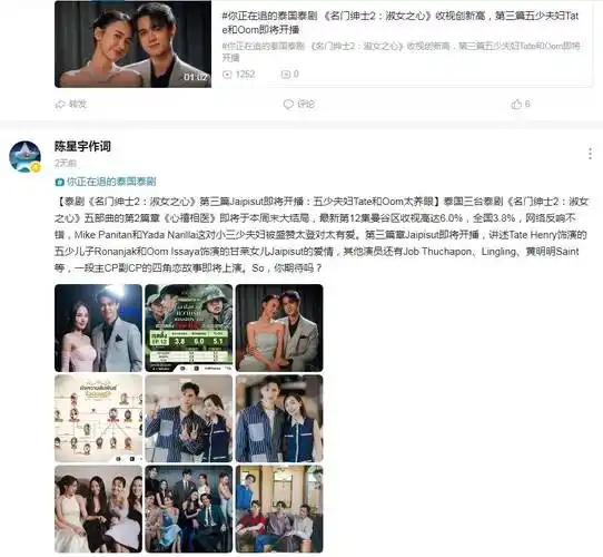 8%,网络反响不错,mike panitan和yada narilla这对小三少夫妇被盛赞太