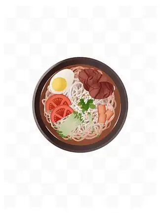 14242手绘吉林清蒸白鱼东北美食元素02111手绘旅游城市吉林插画81111