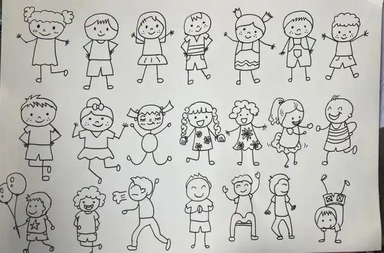 简笔画 人物 火柴人#简笔画 #手绘 #寻找小红书绘画大神 #儿童画