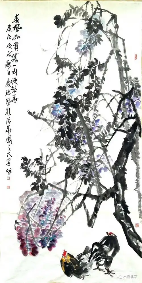 甘庆琼大写意花鸟画赏析