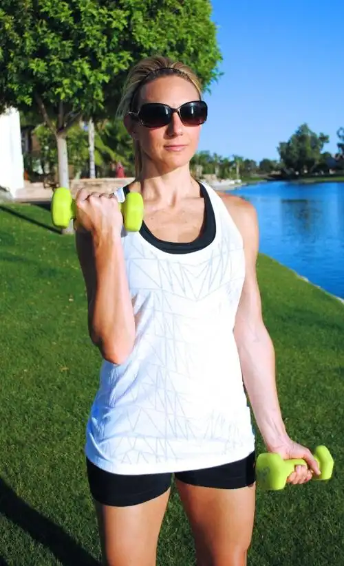 keep elbows from locking when straightening your arms, control