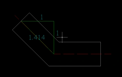 管道四十五度弯头连接,求弯头和弯头之间斜长短管 比如一个圆40的管子